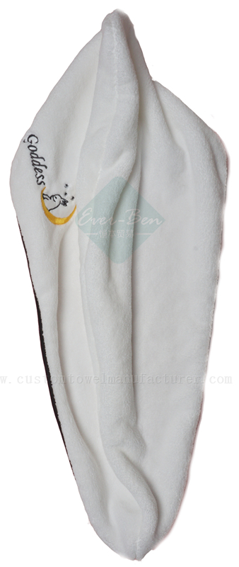 China Custom fast drying Hair Wrap Towel Hair Turban bulk wholesale Fast Drying Hair Towels for Women Custom Microfiber Hair Towel with Buttons Bespoke Bath Hair Cap factory